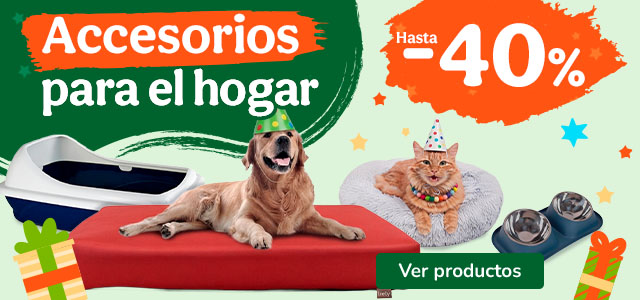 Hasta 40% dto en accesorios de hogar para tu peludo.