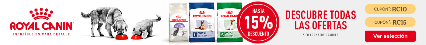 Hasta -15% en pienso para perro y gato Royal Canin con los cupones RC15 o RC10