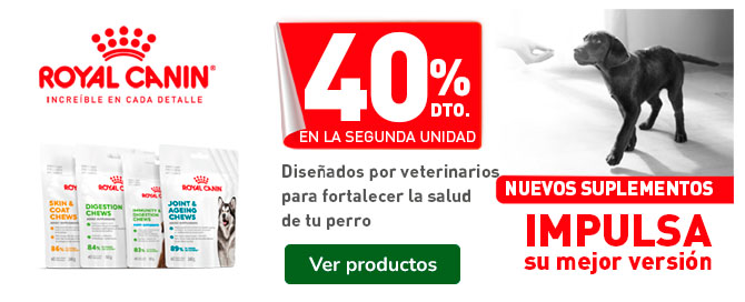Royal Canin: 40% de descuento en la segunda unidad de suplementos para perros.