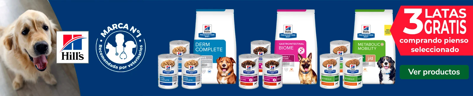 Hill’s: ¡Comida húmeda gratis! Con la compra de una selección de piensos diets para perros.