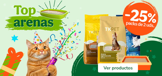 Hasta 25% dto en packs de 2 arenas.