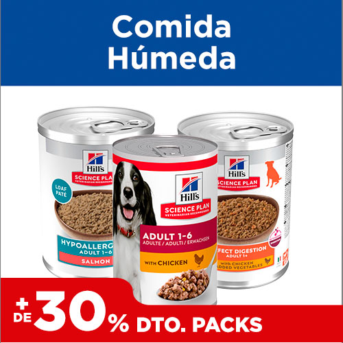 +30% dto en packs de comida húmeda para perros.
