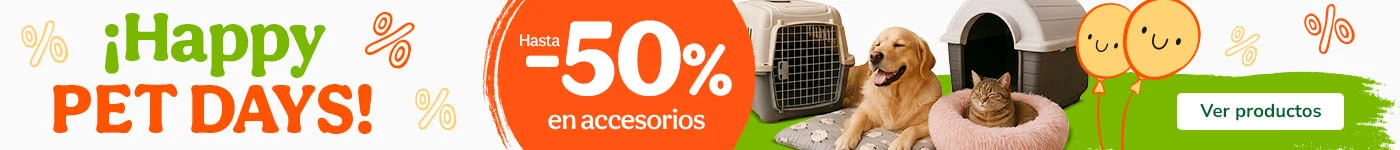 Hasta un 50% de descuento en accesorios para tu peludo.
