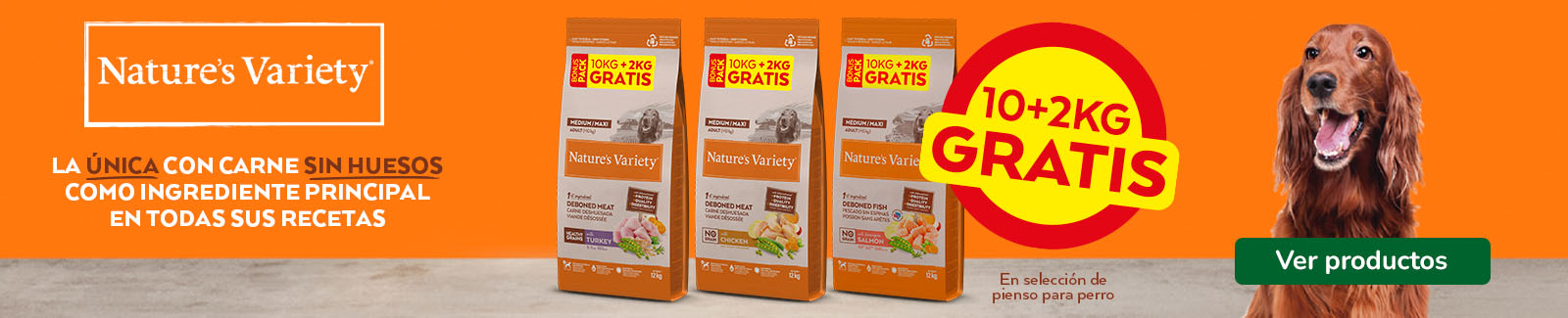 Nature's Variety: Pienso formato jirafa para perros.