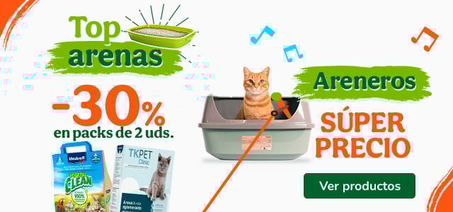 Hasta 30% dto en arenas y areneros con superprecio.