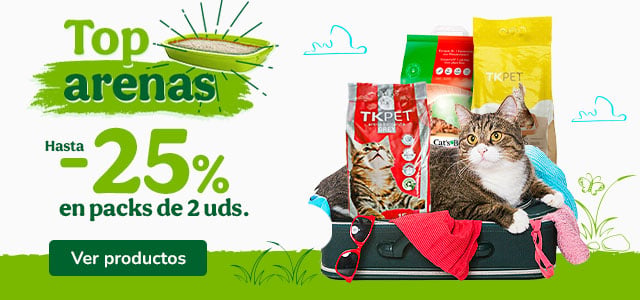 Hasta 25% dto en packs de 2 arenas.