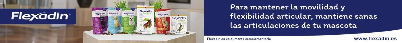 Flexadin para perros: suplemento condroprotector ideal para articulaciones saludables en animales senior o activos.