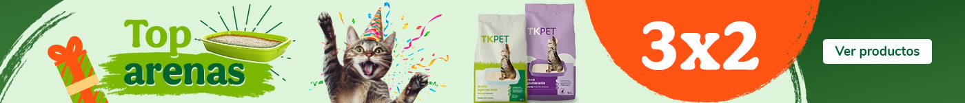 3x2 en arenas para gatos.