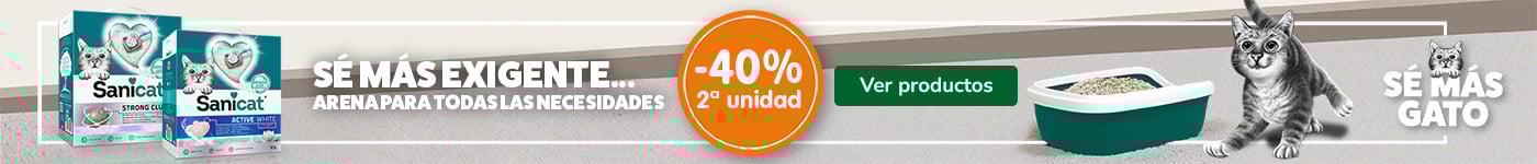 Sanicat: 40% dto en la 2ª ud de arena para gatos.