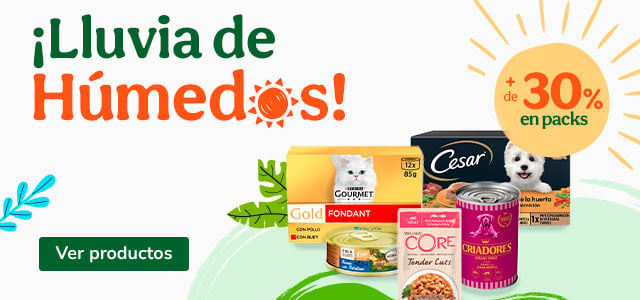 +30% dto en packs de comida húmeda para tu peludo.