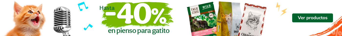 Hasta 40% dto en pienso para gatitos y +30% dto en packs de comida húmeda.