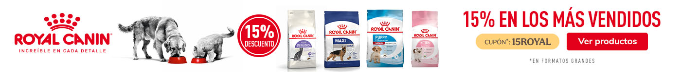 -15% en pienso Royal Canin para perro y gato con el cupón 15ROYAL