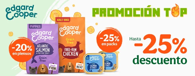 Edgard & Cooper: 20% de descuento en pienso y 25% de descuento en húmedos para perro.