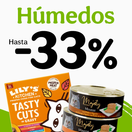 Hasta 33% dto en packs de comida húmeda para gatos.