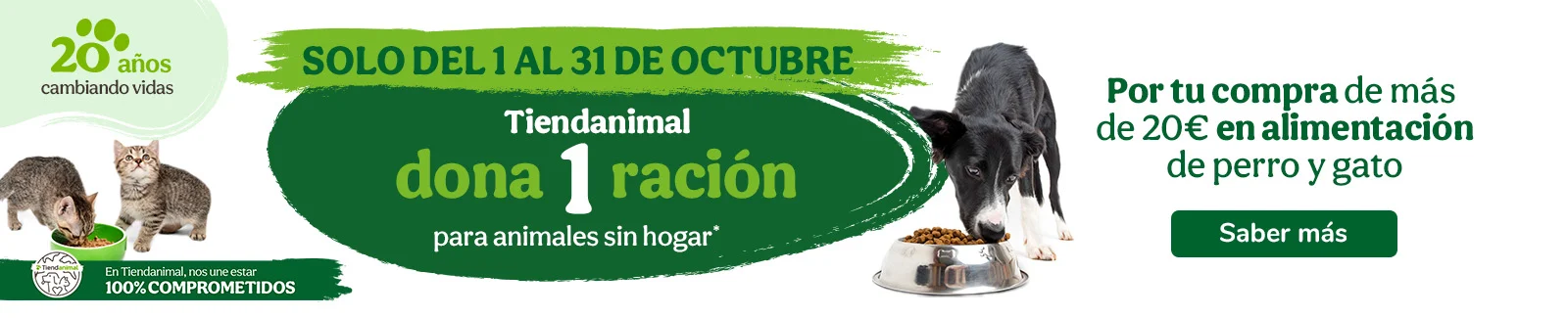 Por cada compra superior a 20&euro; en alimentaci&oacute;n, dona una raci&oacute;n.