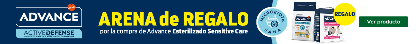 Advance: Compra de pienso para gatos y recibe arena gratis.