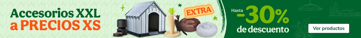 Hasta 30% dto en accesorios para tu peludo.