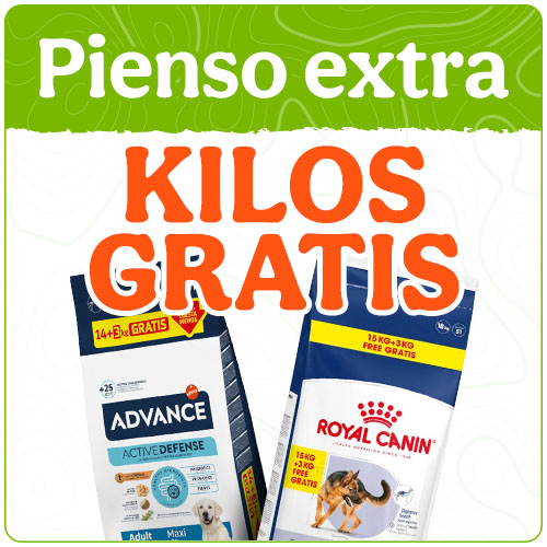 Pienso para tu peludo con kilos gratis.