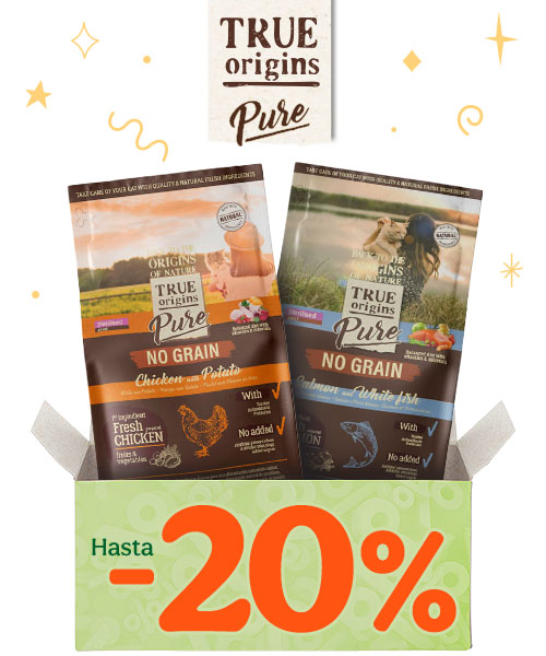 True Origins Pure: Hasta 20% dto en piensos para gato.