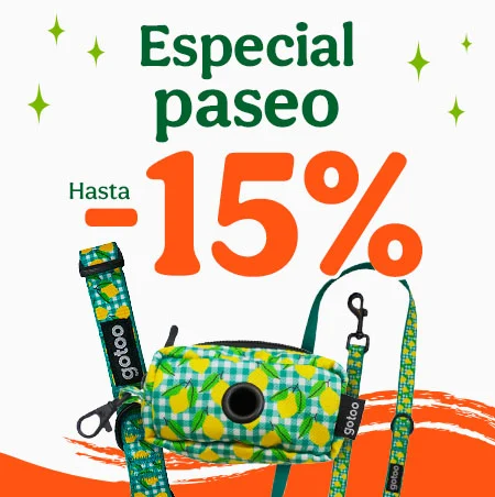 Hasta 15% dto en accesorios de paseo para perros.