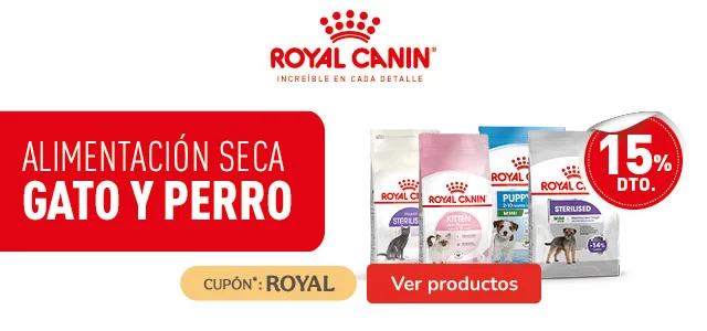 Royal Canin: Hasta 15% dto en pienso para tu peludo.