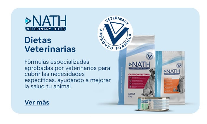NATH Dietas Veterinarias. Fórmulas aprobadas por veterinarios para cubrir sus necesidades y mejorar su salud.