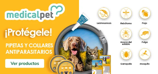 Collares y Pipetas Antiparasitarias Medicalpet para Perros y Gatos