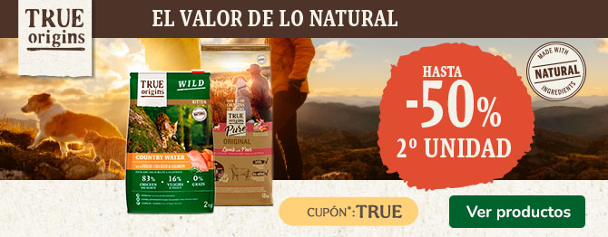 True Origins Wild+Pure Mixto: ¡Hasta un 50% de descuento en la 2ª unidad en packs para perros y gatos!