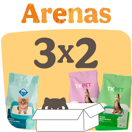 Michimania: 3x2 en arenas para gatos y areneros con superprecio.