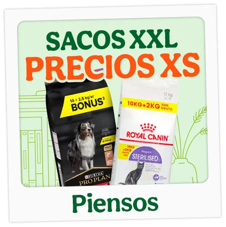 Formatos de pienso grandes con precios pequeños.
