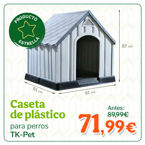 TK-Pet Caseta de Plástico reciclado para perros
