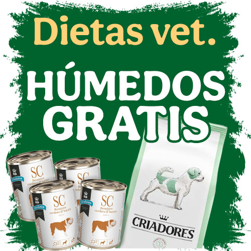 Pienso diet para perros con húmedos de regalo.