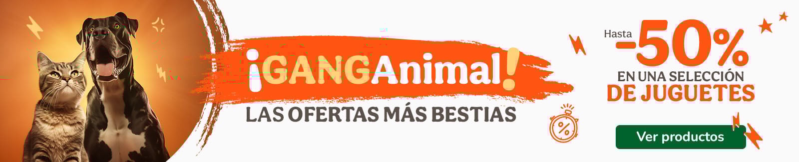 Ganganimal: Hasta 50% dto en juguetes.