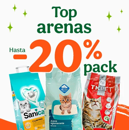 Hasta 20% dto en packs de 2 arenas.