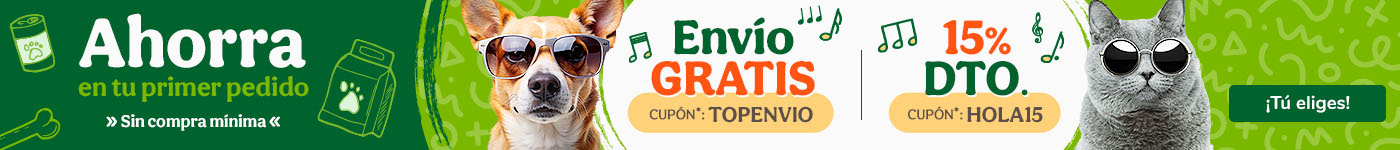 -15% dto en tu primer pedido con el cupón HOLA15 o recibe tu pedido gratis con el cupón TOPENVIO