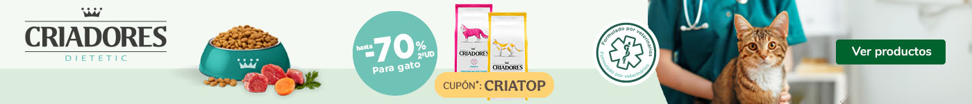 Criadores: Hasta 70% dto en la 2ª unidad de pienso veterinario para gatos.