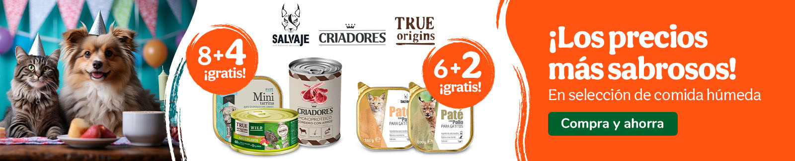 Super precios en comida húmeda para perro y gato