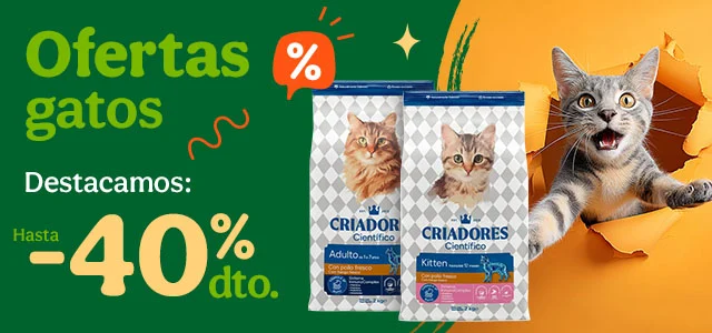 Criadores: Hasta 40% dto en piensos para gatos.