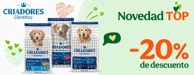 Criadores Científico: 20% dto en pienso para perros.