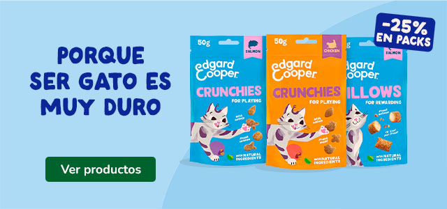 Edgard & Cooper: 25% dto en packs de snacks para gatos.