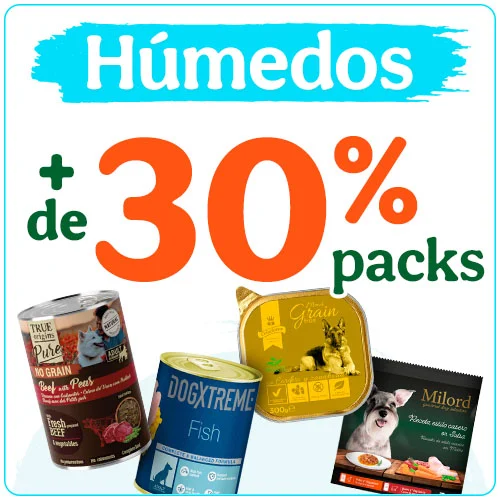 +30% dto en multipacks de comida húmeda para tu peludo.