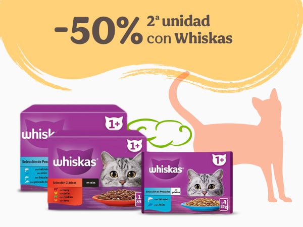 -50% 2ª unidad con Whiskas