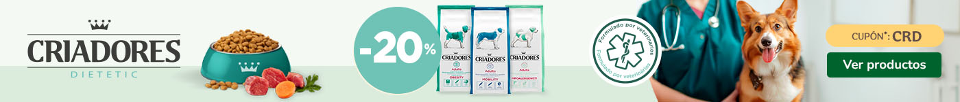 Criadores: 20% dto en pienso veterinario para perros.