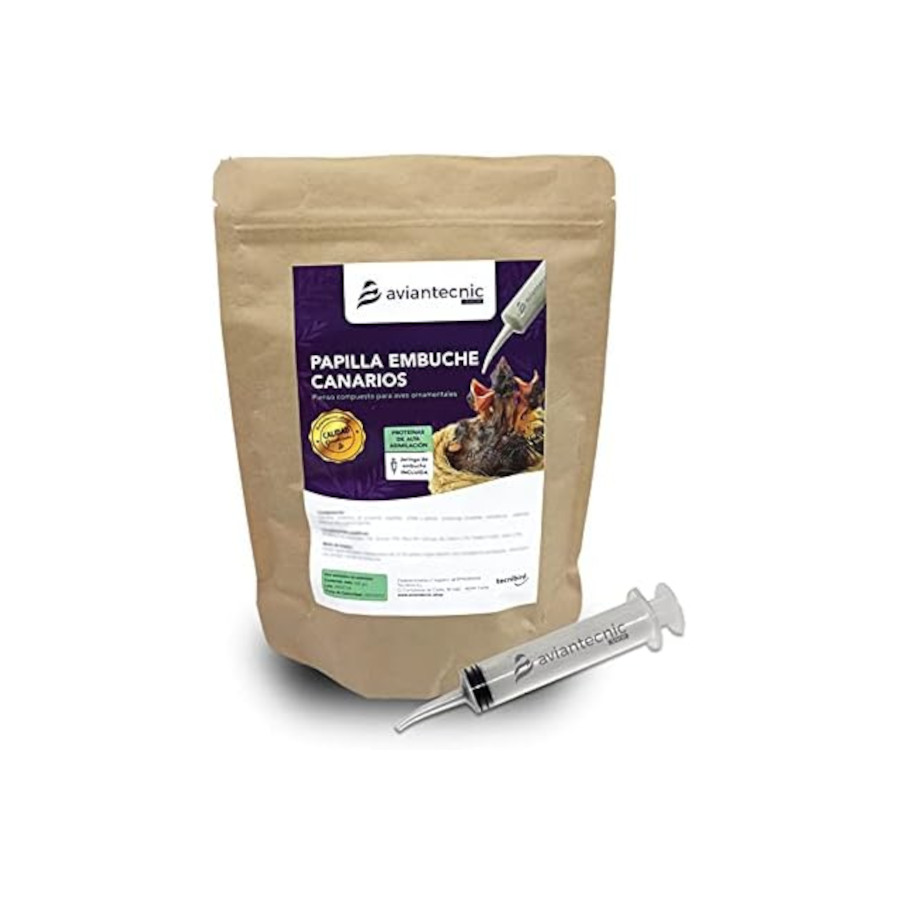 Papilla Embuche Canarios 1 Kg con Jeringa de Embuche Incluida