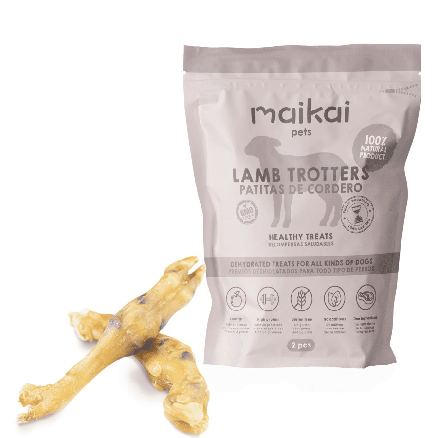 Patitas de cordero deshidratadas. Chuches para perros 100% Natural. MAIKAI PETS. 2 UDS.