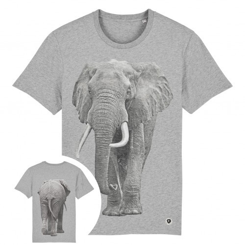 Camiseta Elefante Espalda color Gris, , large image number null