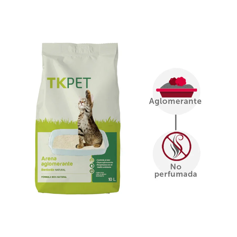 L TK-Pet Arena Aglomerante de Bentonita y Natural para Gatos