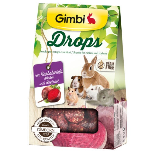 0.05 KG Gimbi Drops Chuches Remolacha para roedores