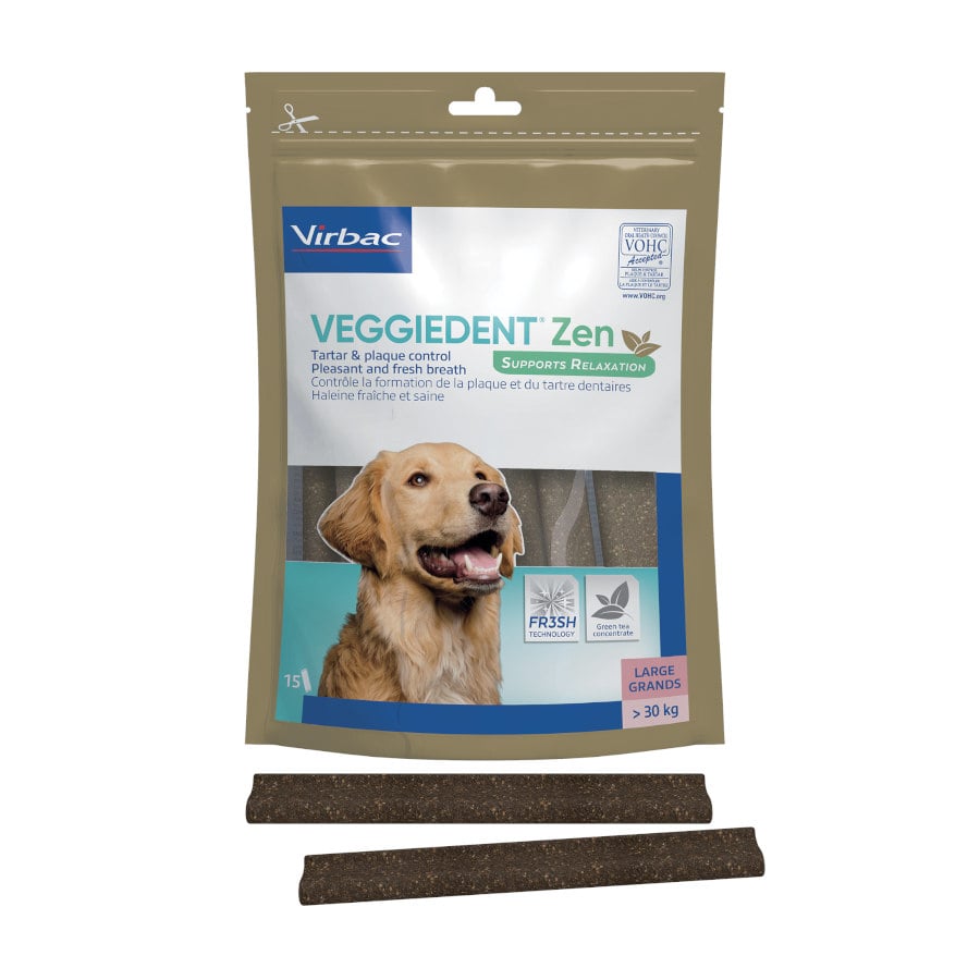 15 barritas Virbac Láminas Veggiedent Zen L para perros