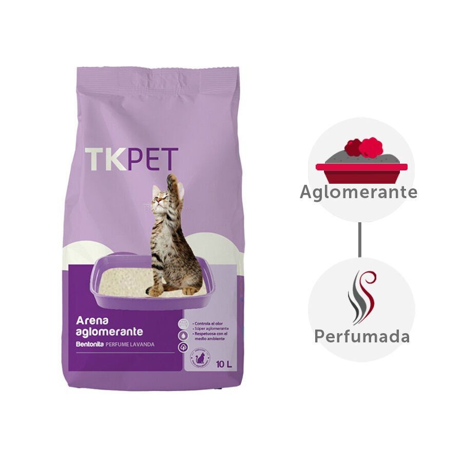 Arena aglomerante de bentonita perfume lavanda TK-Pet